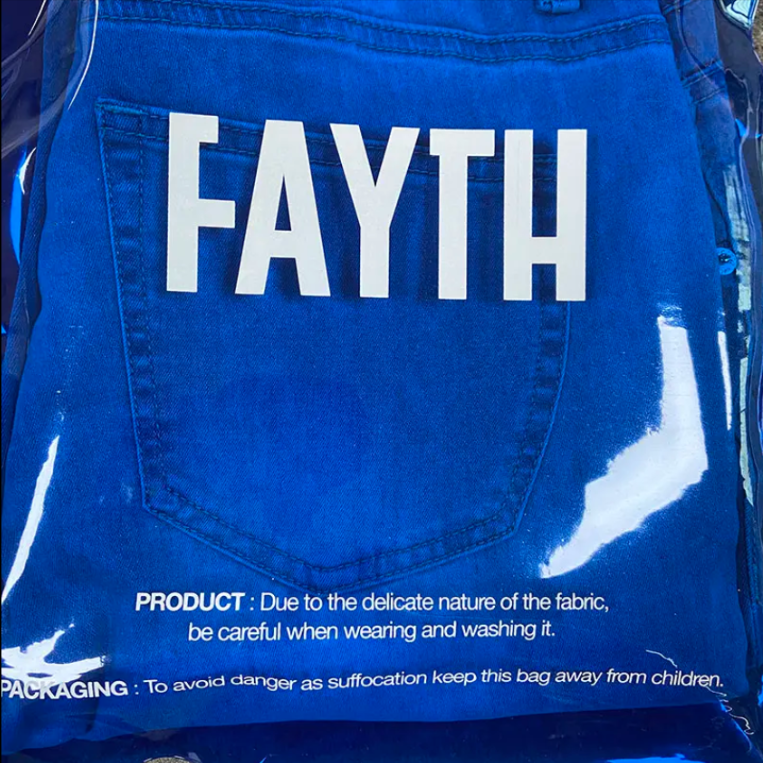 Custom Transparent Blue PVC Zipper Clothing Bags - Ideal for
