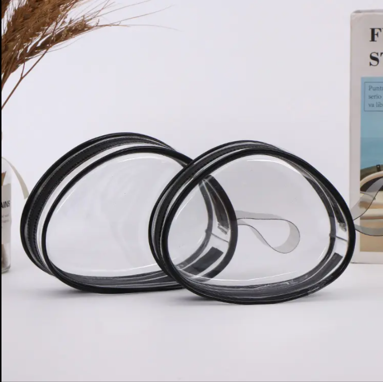 Clear Teardrop PVC Bag with Zipper - Ideal for Packaging Und