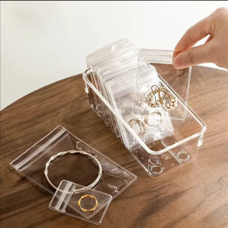 Custom Clear PVC Press-to-Close Pouch - Ideal for Accessorie