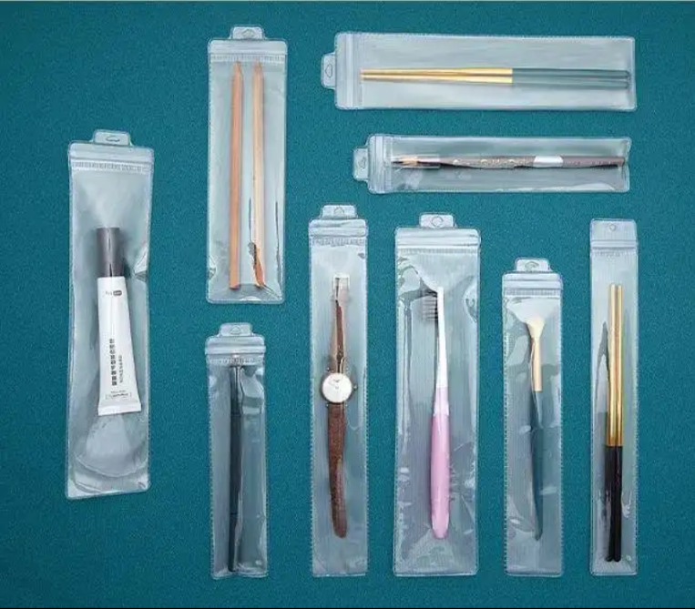 Custom Clear PVC Press-to-Close Sleeve Bags – Slim Reusable 