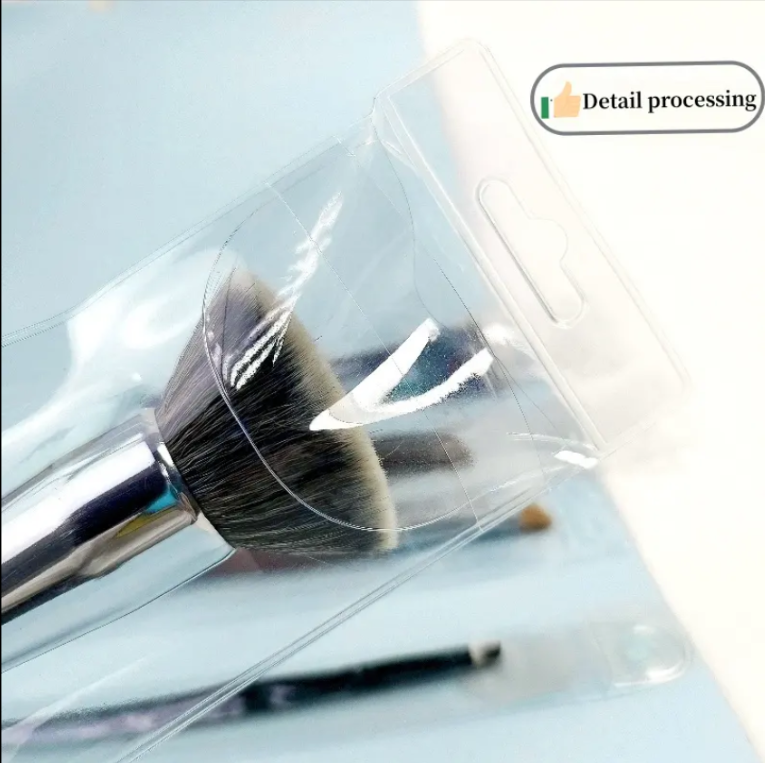 Clear PVC Cosmetic Brush Sleeves with Tuck-In Flap – Protective Packaging for Ma
