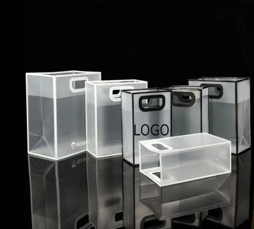 Frosted PP Shopping Bags with Cut-Out Handles – Elegent Pack