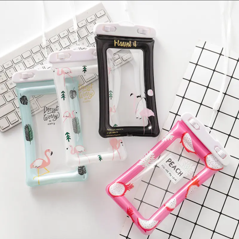 Custom Waterproof PVC Phone Pouch with Colorful Prints and L