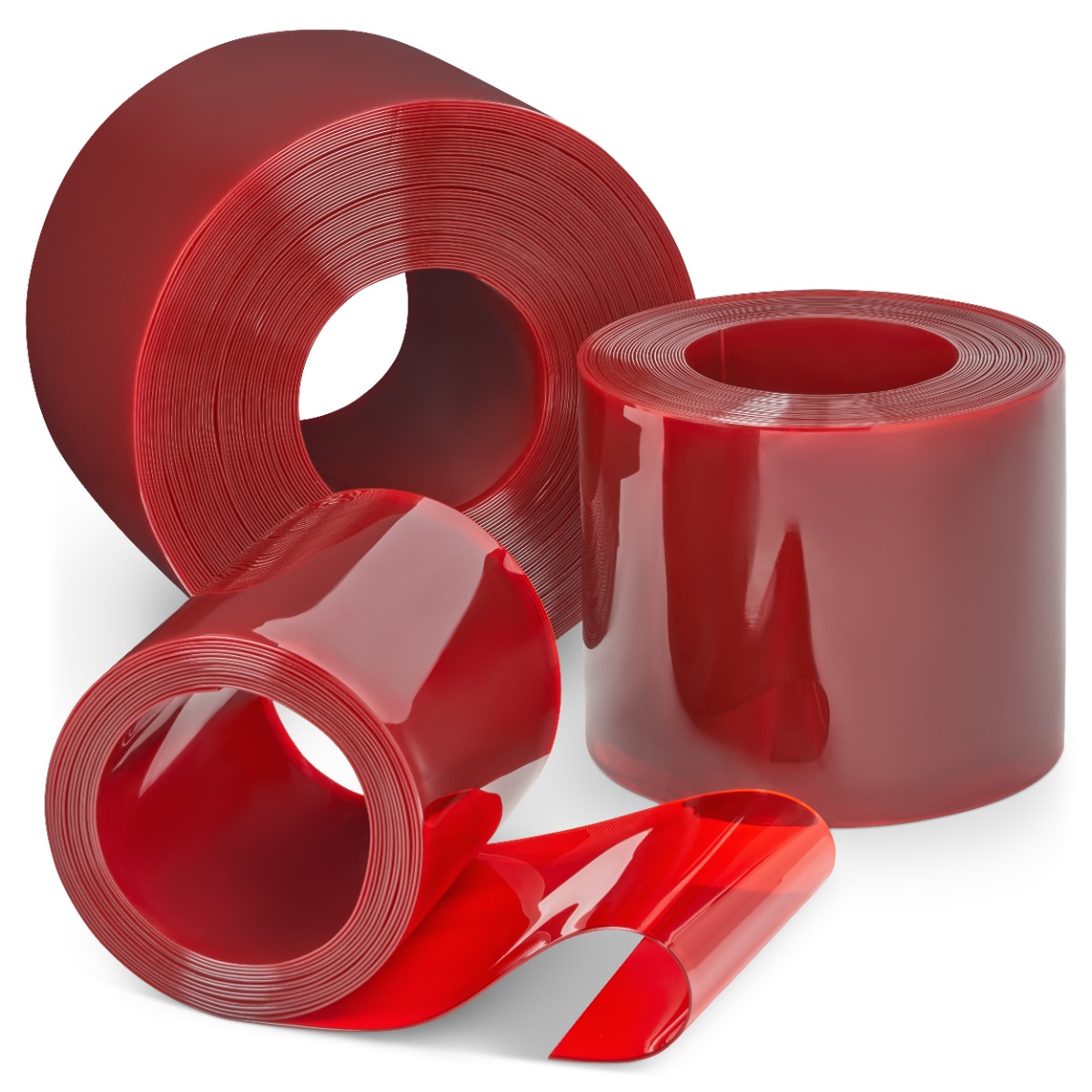 Transparent Red PVC Rolls - Standard Temperature Application